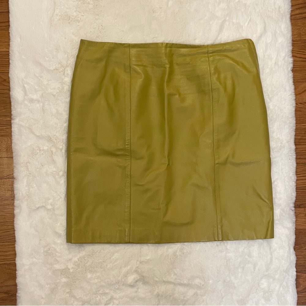 Genuine Leather Green Spiegel Skirt